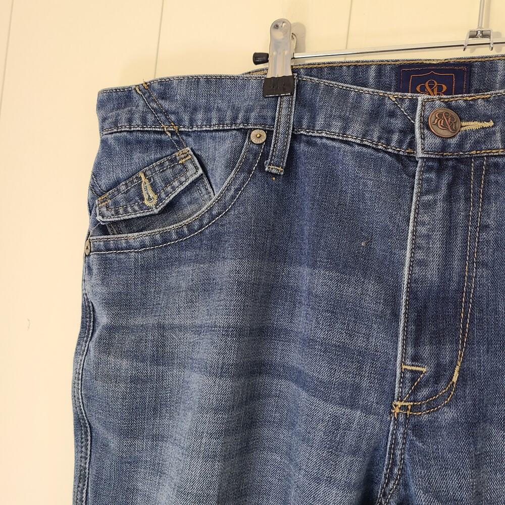 Rock & Republic Neil Jeans Men's 38 x 30 blue denim Relaxed Straight Leg Y2K - Picture 5 of 14